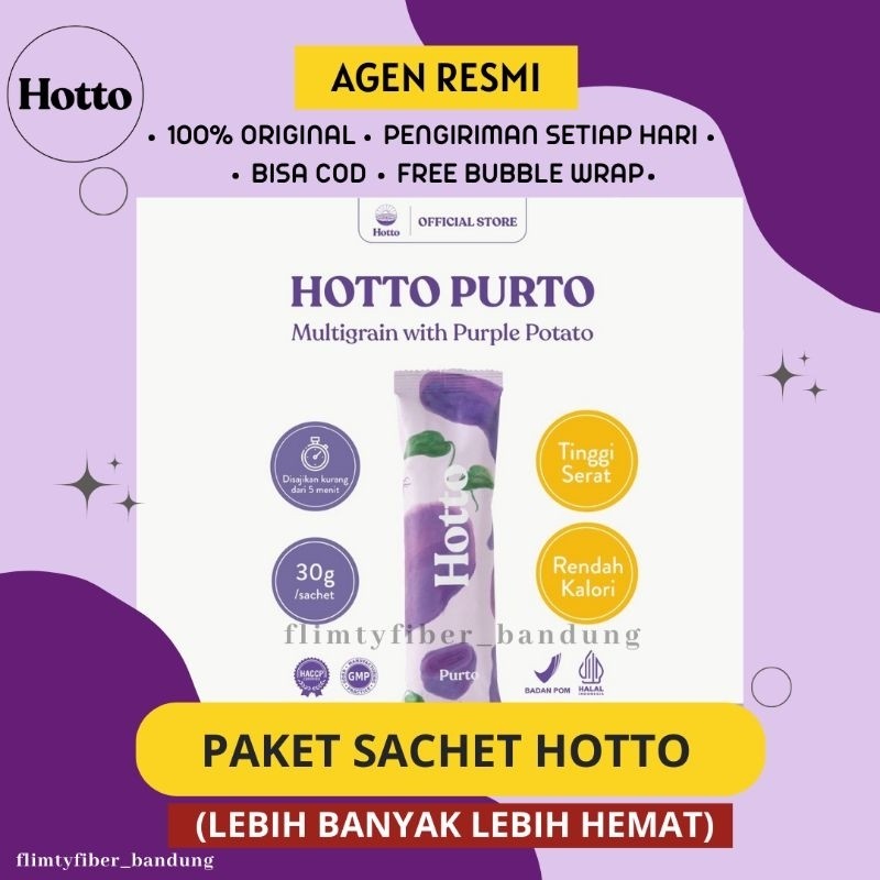 

RATU PAKET SACHET Hotto Purto Multigrain With Purple Potato Original Oat Ubi Ungu Sweet Potato Gerd