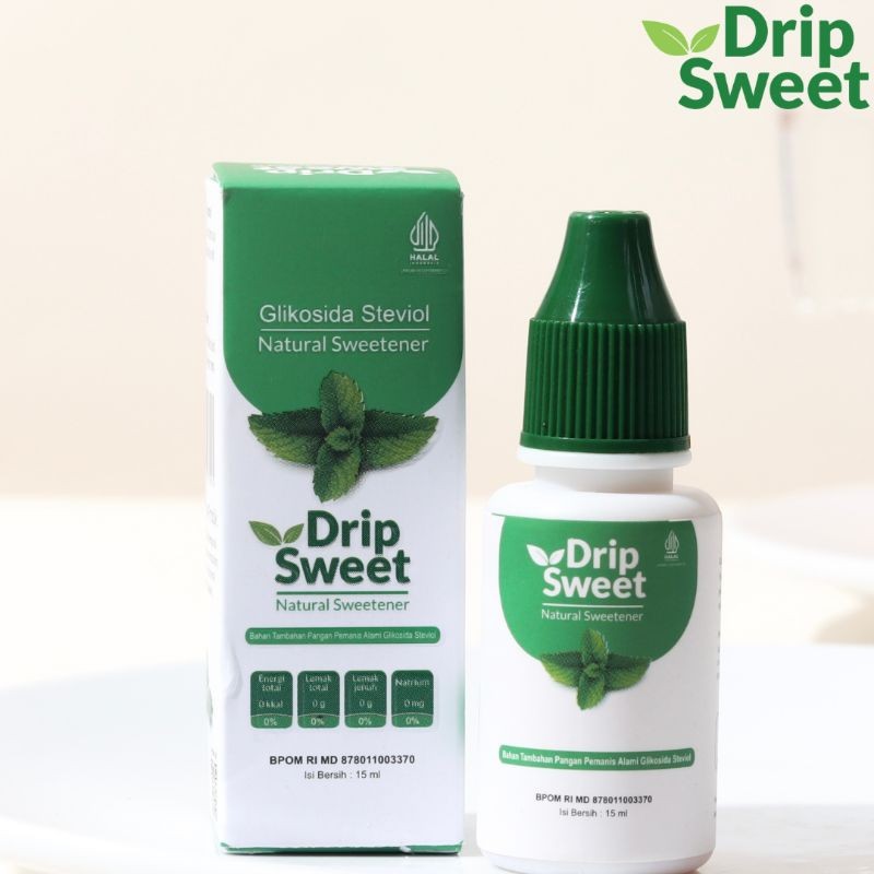 

DripSweet Gula Stevia Pemanis Alami Cair 15ml - 5pcs