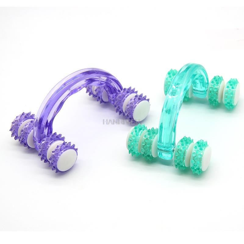 Plastic Bending Helve Eight Rounds Of Manual Roller Massager Body Available Manual Massage Roller