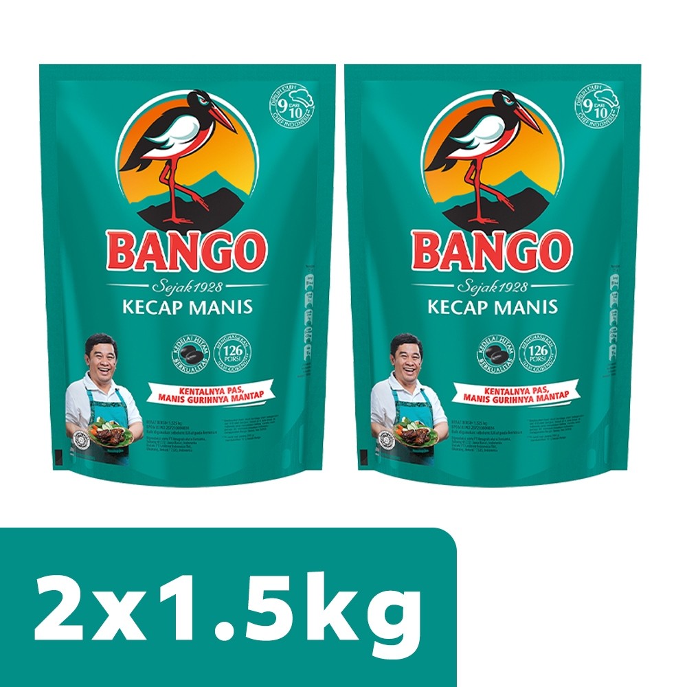 

Bango Kecap Manis 1.5Kg Twinpack Rasa Manis Gurih