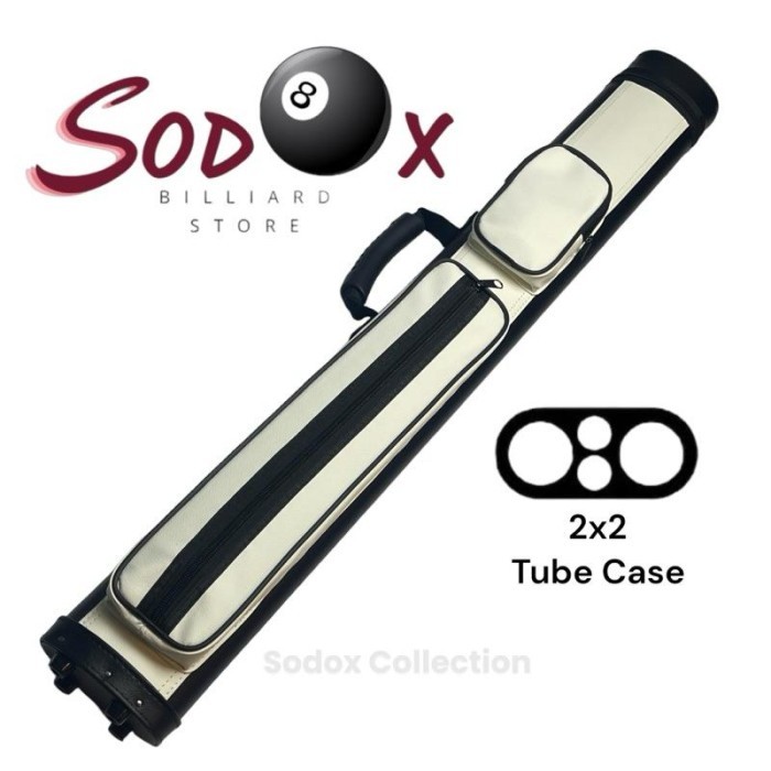 Tas Billiard Case Cue 2X2 Putih Tube Case