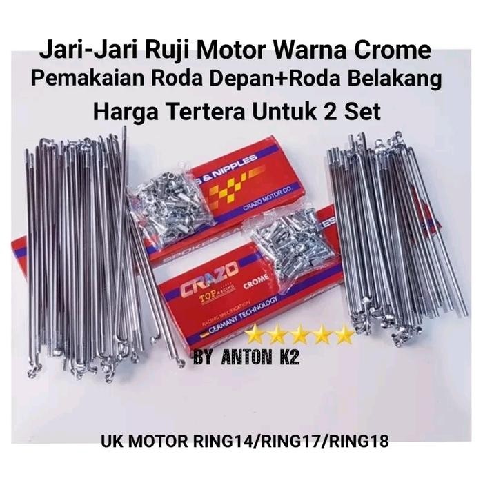 JARI JARI/JERUJI RUJI RING 17 DEPAN BELAKANG MOTOR SUPRA/SUPRA X/SUPRA 125/SUPRA