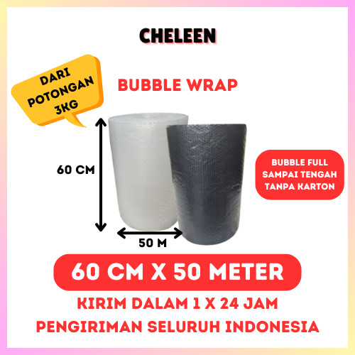 

Meriyah Storee - BUBBLE WRAP 60CMx50METER TEBAL BENING HITAM INSTAN SIAP KIRIM