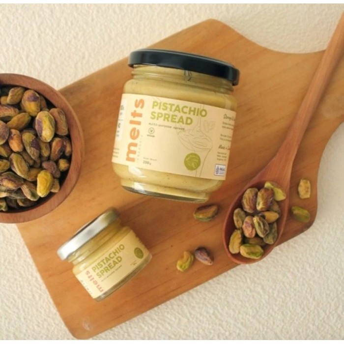 

Bundle 3pcs - Melts Pistachio Spread Jar 200gr Vegan Tanpa Pengawet Halal Rak Sebelah