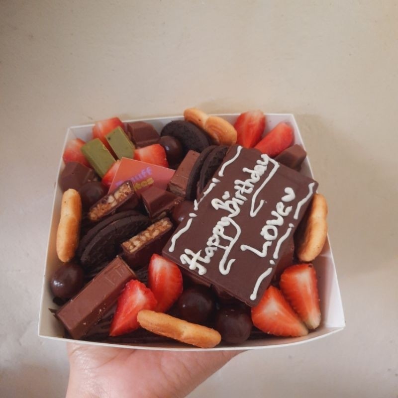 

ZMUFBITES Brownies Chocoberry FREE ADDITIONAL (baca deskripsi)TANPA PO Custom Message fudgy brownies