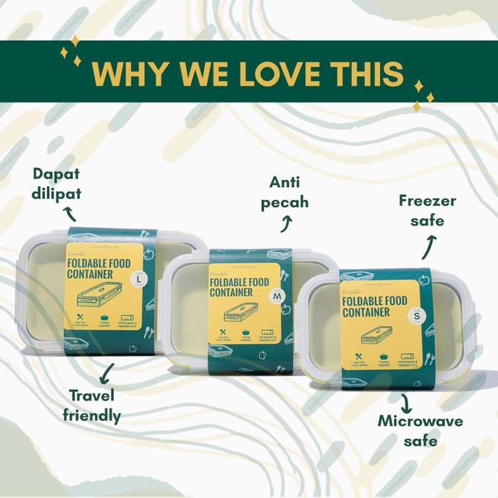 

Kotak Makan Lipat Sustaination Silikon Foodgrade & BPA FREE