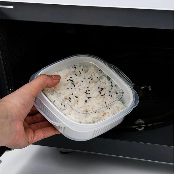 

BB7 - Kotak Makanan Penyimpanan Dengan Tutup Toples Saringan Fresh Box Organiser Strainer Kotak