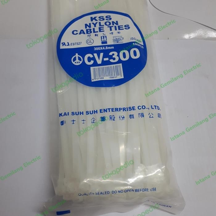 

Kabel Ties KSS CV-300 4.8 x 300 30 cm Putih