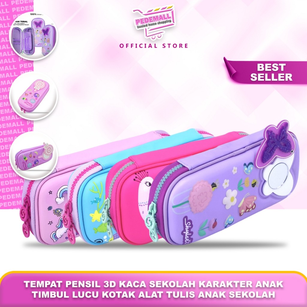 

Tempat Pensil 3D Kaca Sekolah Karakter Anak Timbul Lucu Kotak Alat Tulis Anak Sekolah