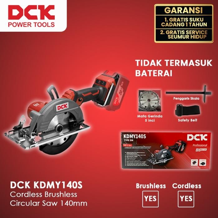 DCK KDMY140S Cordless Brushless Circular Saw 140mm / Mesin Circular Saw 140 mm