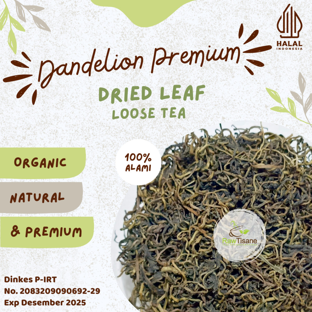 

RAW TISANE Dandelion Leaf Tea / Wild Dandelion Leaf Tea / Teh Daun Daun Dandelion Kualitas Isi 100