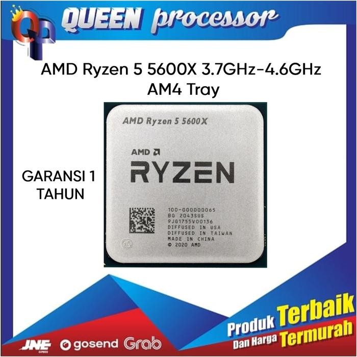 TERLARIS PROCESSOR AMD RYZEN 5 5600X TRAY NEW GARANSI 1 TAHUN SALE
