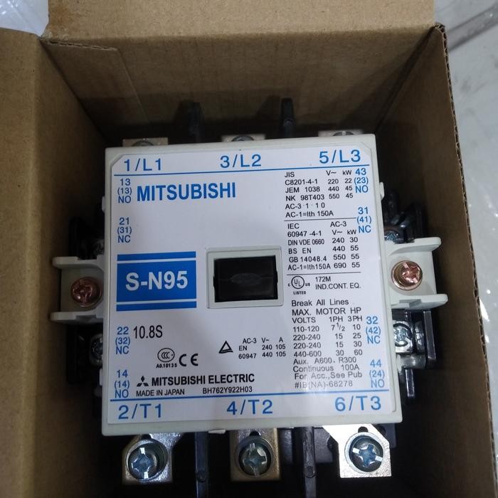 KONTAKTOR MITSUBISHI ORIGINAL SN95 COIL 220VAC 3PHASE/KONTAKTOR MITSUBISHI GRATIS ONGKIR