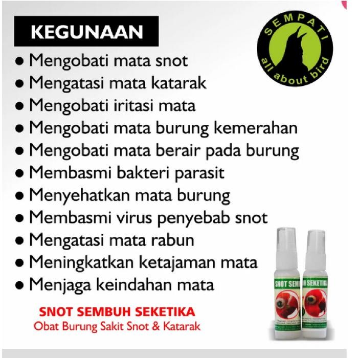 Stok Ready. G014036 Snot Sembuh Seketika Merek Sempati Obat Sakit Mata Katarak