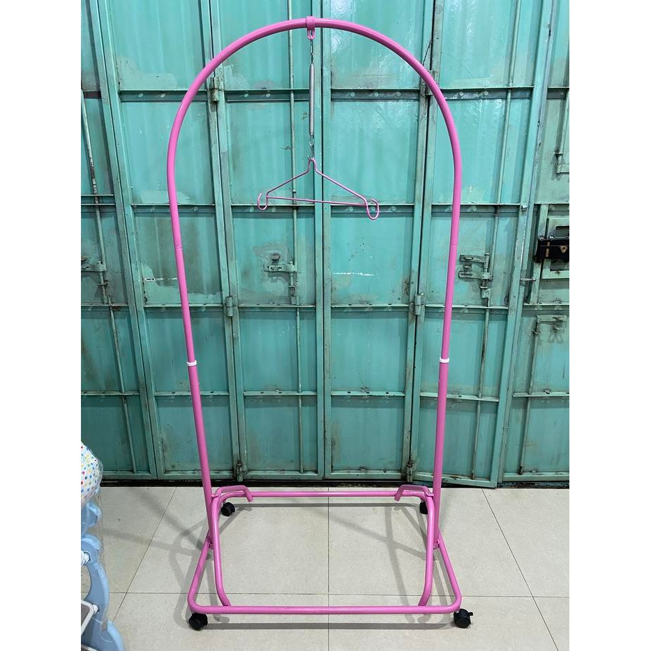 Tiang Ayun Stand Ayunan Bayi Malaysia Bahan Besi Warna Biru dan Pink