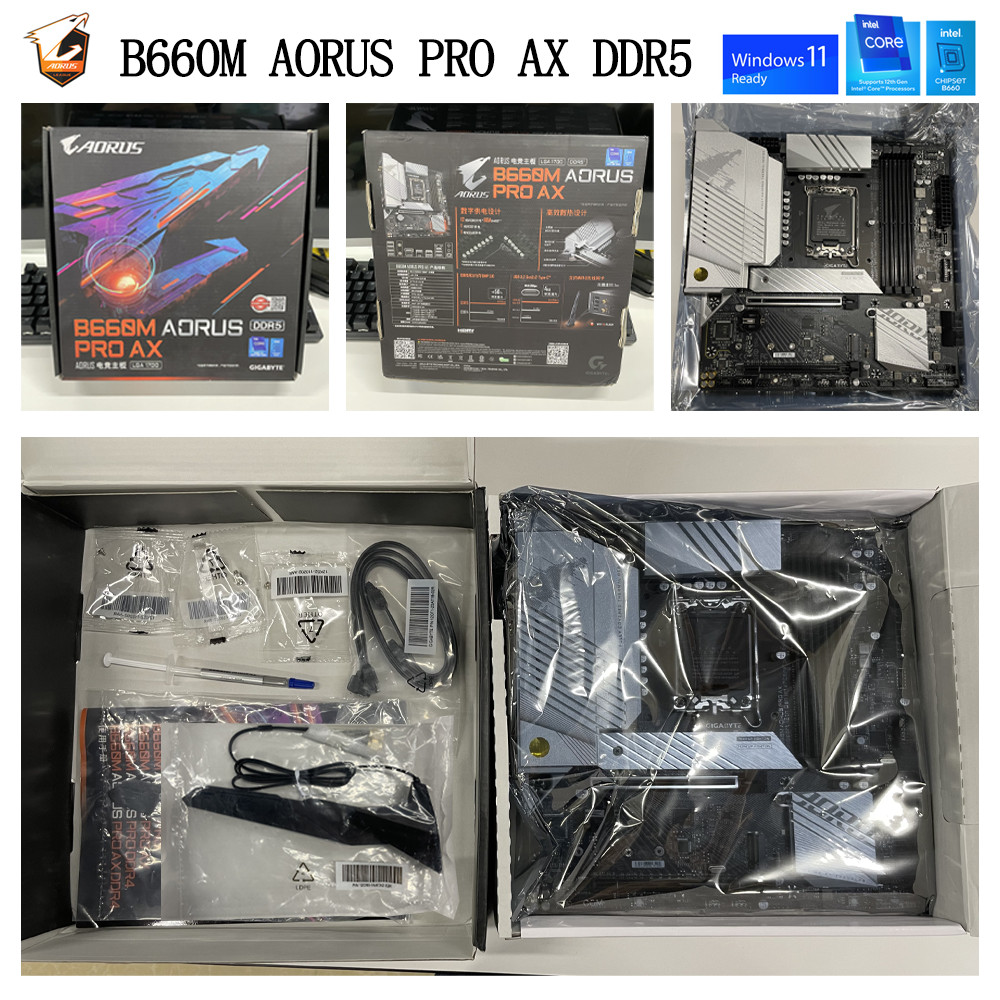 Go Gigabyte B660M AORUS PRO AX DDR5 Motherboard LGA 1700 CPU Support 12th Gen Intel B660 Mainboard D