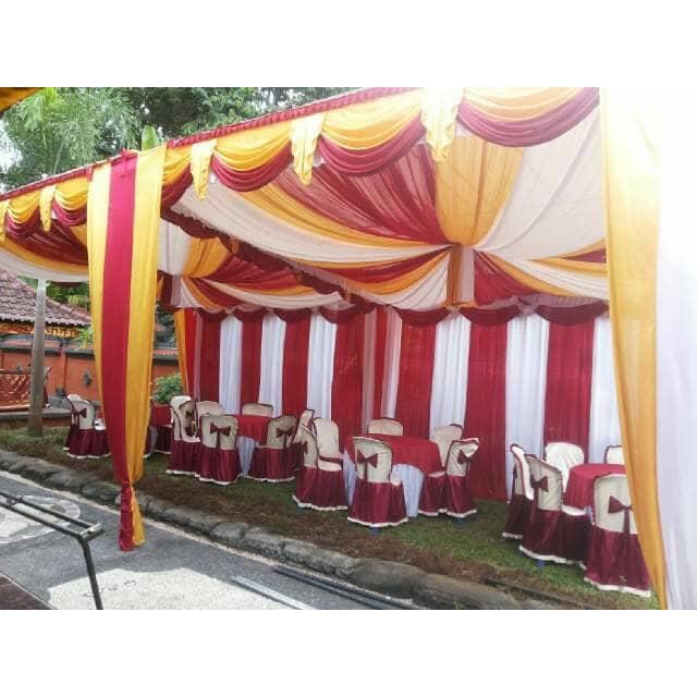 Dekorasi Tenda pesta lengkap Ukuran 4x6