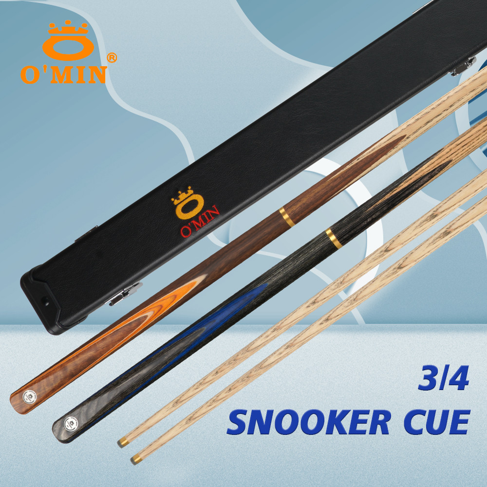 O'Min Snooker Cue 3/4 North American Ash 10-10.2Mm Tip Featured Wood Stick Omin Members Snooker Kit