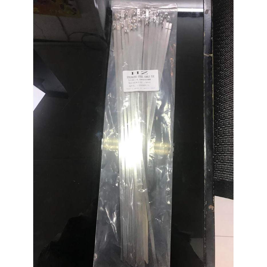

HZ Stainless Steel Cable Ties 4,6 x 400 mm SS304/kabel tis stanless