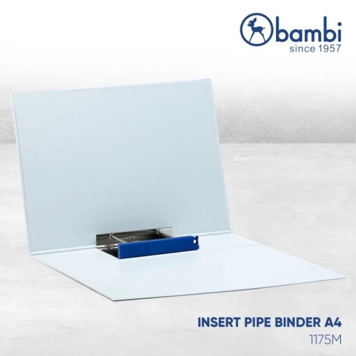 

ORDNER BAMBI A4 50MM INSERT PIPE BINDER 1175M PUTIH PER 1 PCS