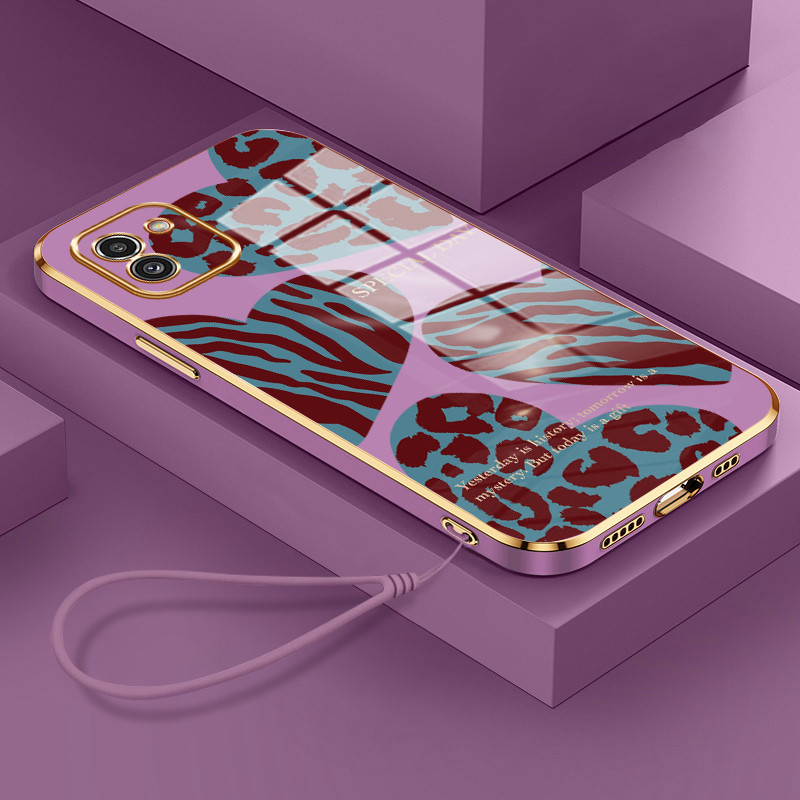 Casing Hp Untuk Samsung Galaxy A03 A03s A03 Core Case Casing HP cinta macan tutul Softcase berlapis 