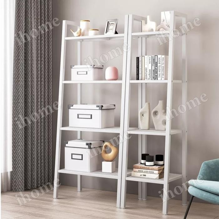 [AK] 3L 4L RAK BUKU KAMAR RAK BUKU MINIMALIS RAK SUSUN BESI SERI RAK DINDING DEKORASI RUANGTAMU