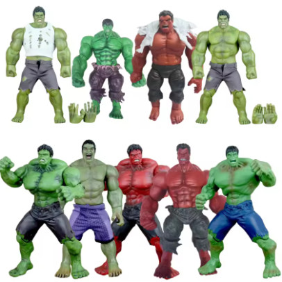 Super Hero Avengers Hulk PVC Action Figure Mainan 25Cm Merah Hijau