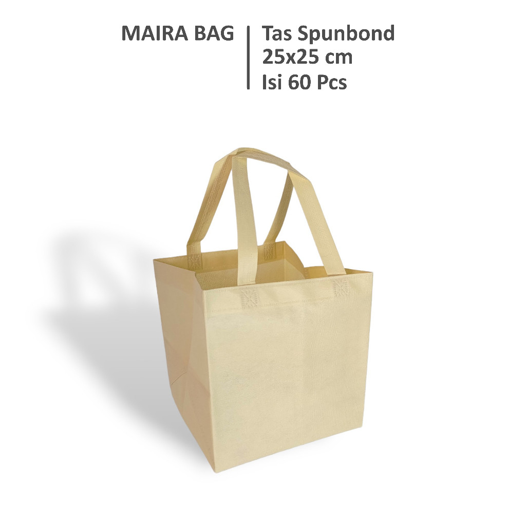 

Lsp (60 Pcs) Tas Hajatan 25x25 cm / Tas Box Nasi / Tas Spunbond