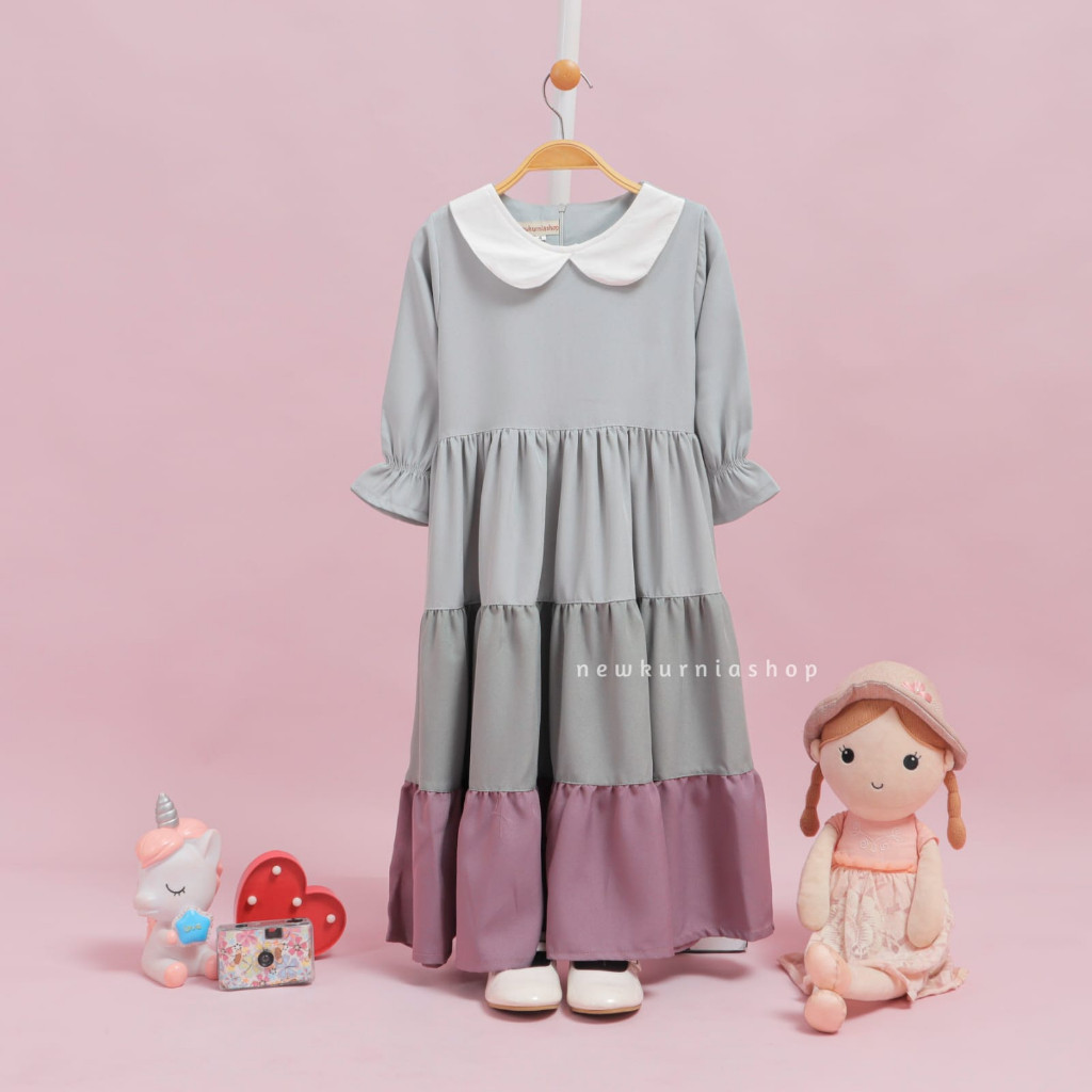 Gamis Anak Perempuan Ghamis Lebaran Cewek Syari Pondok Pesantren Gams Anak Umur 345678910111213Tahun