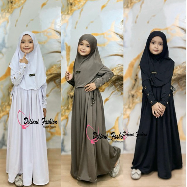 Gamis Anak Perempuan Dres Gamsi Tanggung Kids Terlaris Ghamis Lebaran Cewek Syari Pondok Pesantren S