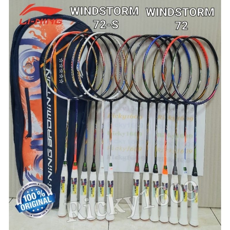 VIVE RAKET BADMINTON LINING WINDSTORM 72 / 72-S - RAKET LINING WINDSTORM 72 /72S - TENSION 30 LBS /