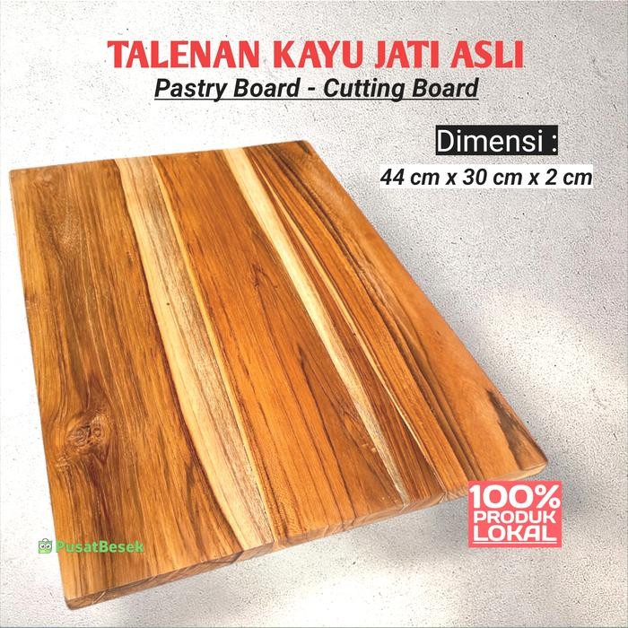 Talenan Kayu Jati Asli Besar / Pastry Board / Cutting Board