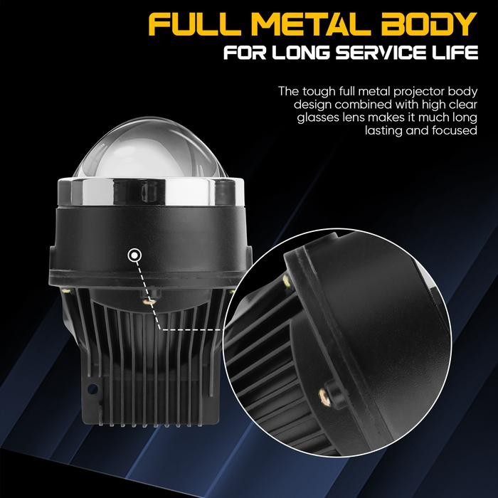 Terbagus Lampu Biled Foglamp Projector 3 Inch Vahid F10 3 Warna Lampu Kabut 3 Warna F10 Vahid 3.0