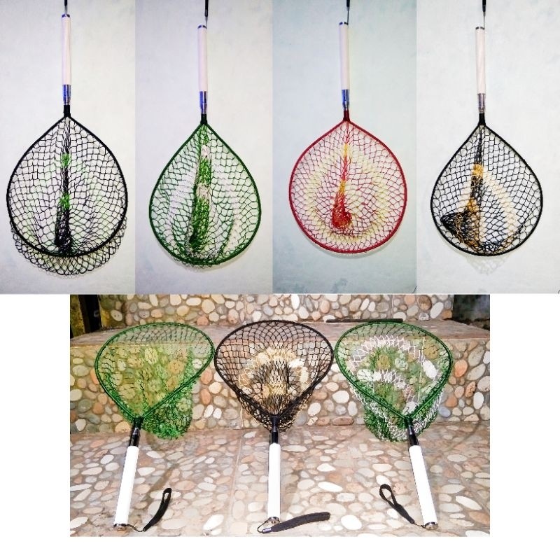 TREA Serokan ikan teleskopik bahan nilon rajut