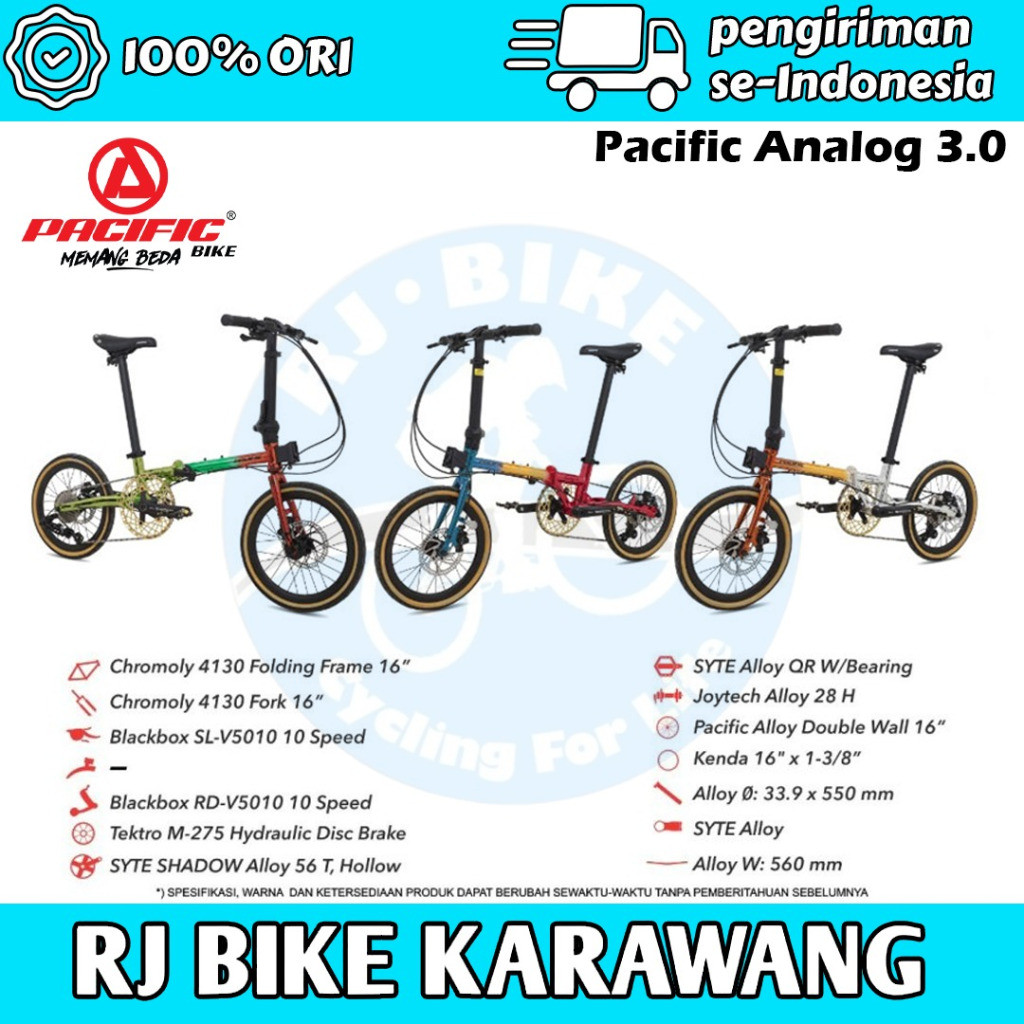 TREA SEPEDA LIPAT FOLDING BIKE PACIFIC 20 ANALOG 2.2 16 ANALOG 3.0 16 KODIAK L 20 KODIAK E GARANSI