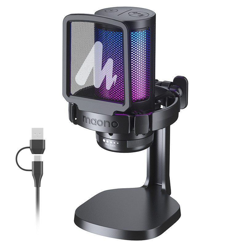 Maono Gamerwave DGM20 USB Microphone Gaming Mic Condenser Mic RGB Mic
