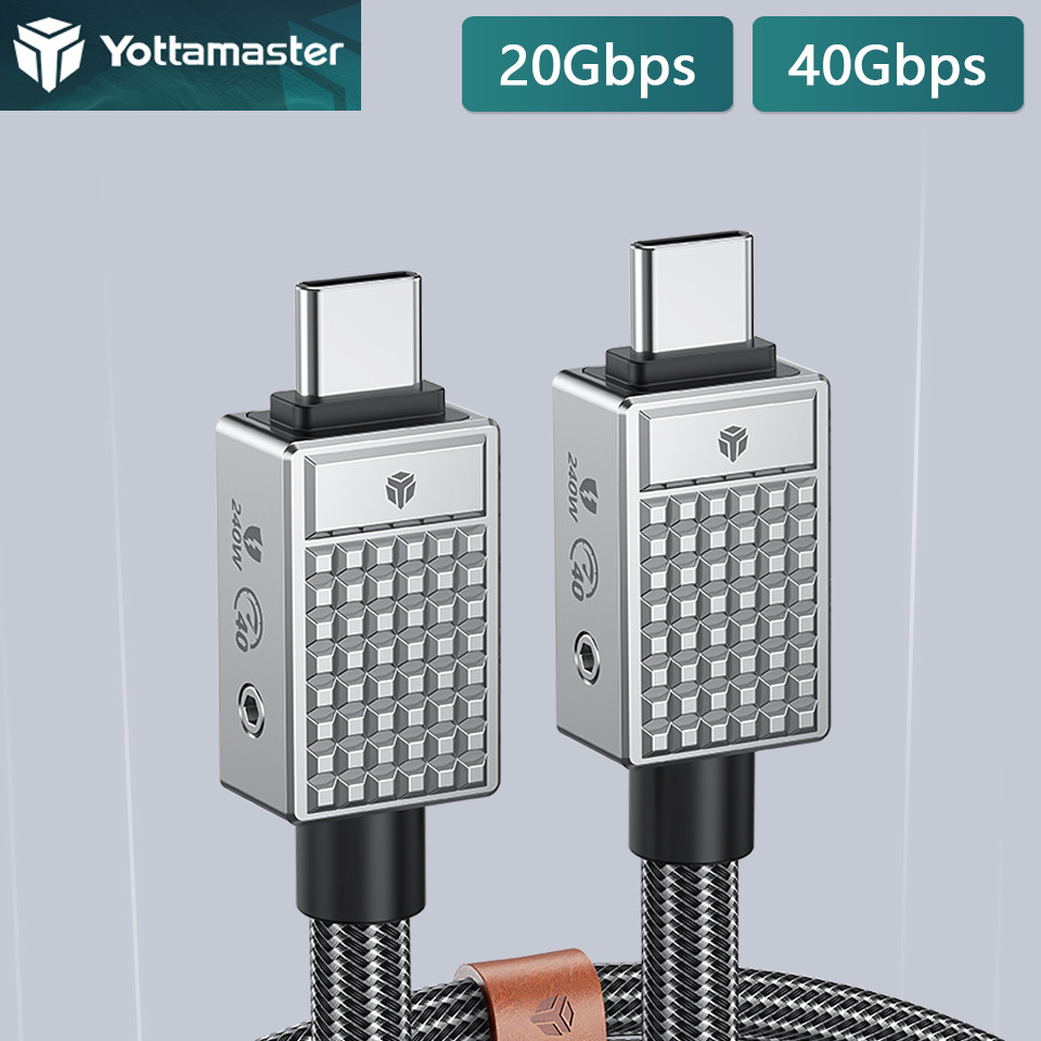 Yottamaster 40Gbps 20Gbps PD 240W USB Type C Fast Charging Cable