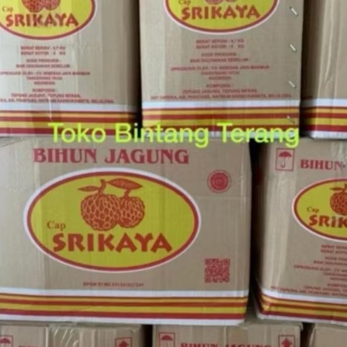 

Ready JT Bihun Jagung Cap Srikaya 1 Dus / Karton 5 kg / 4,7 kg