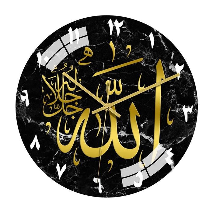 SALE  COD JAM DINDING KALIGRAFI ARAB LAFADZ ALLAH UNTUK DEKORASI RUANG TAMU DAN KAMAR DESAIN