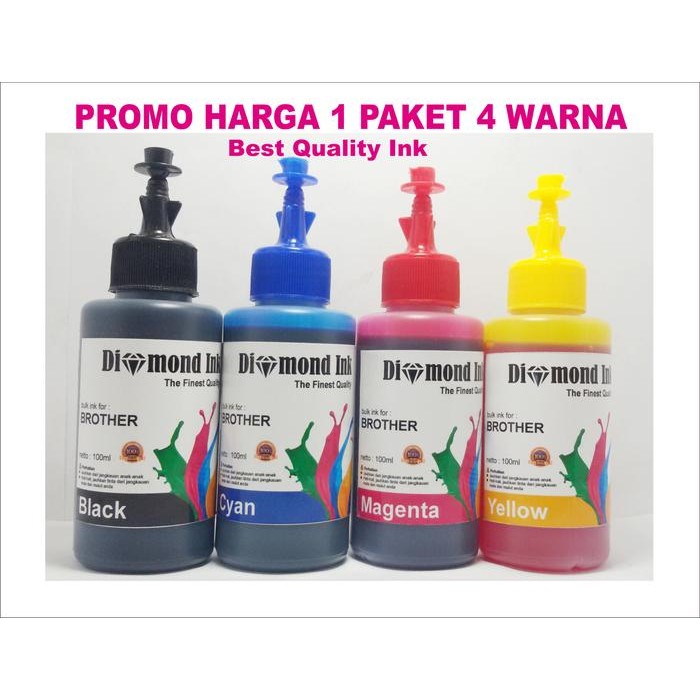 

PROMO PAKET TINTA BROTHER DIAMOND INK 100ML