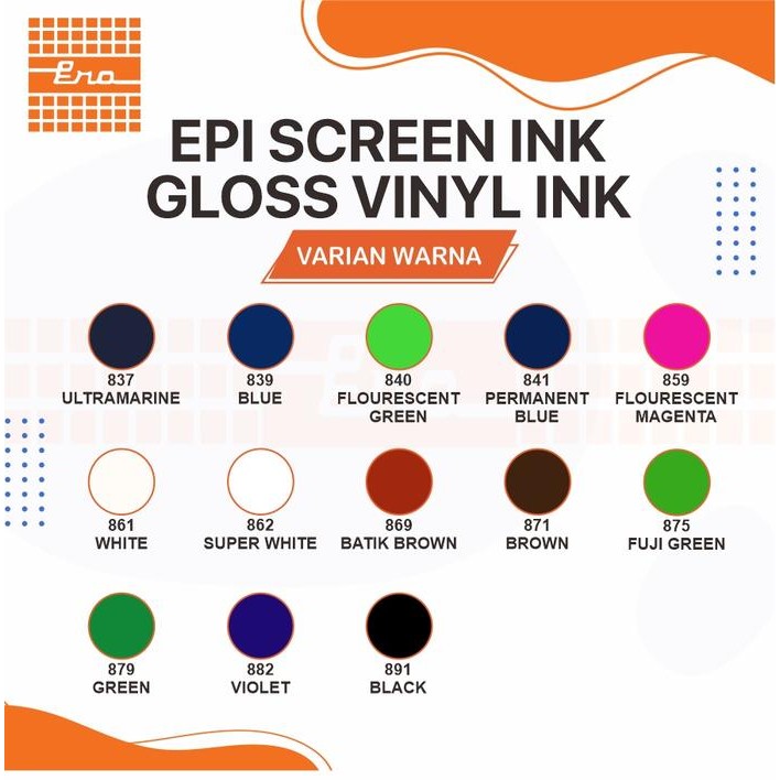 

TINTA SABLON MINYAK EPI SCREEN INK GLOSS VINYL (1)