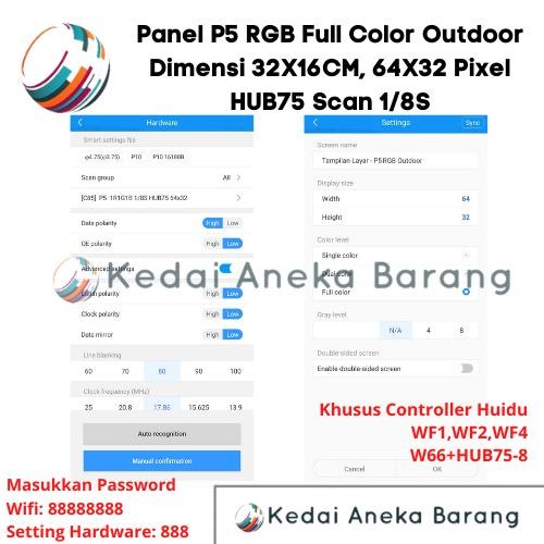 Panel Module Modul LED P5 Running Text SMD RGB Full Color Outdoor