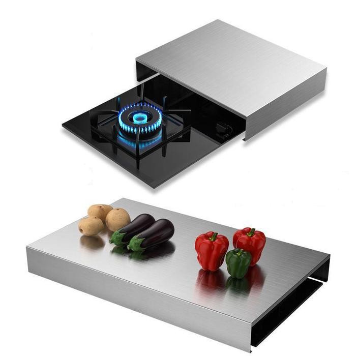 Cover penutup kompor gas tanam / rak stainless steel cooktop cover