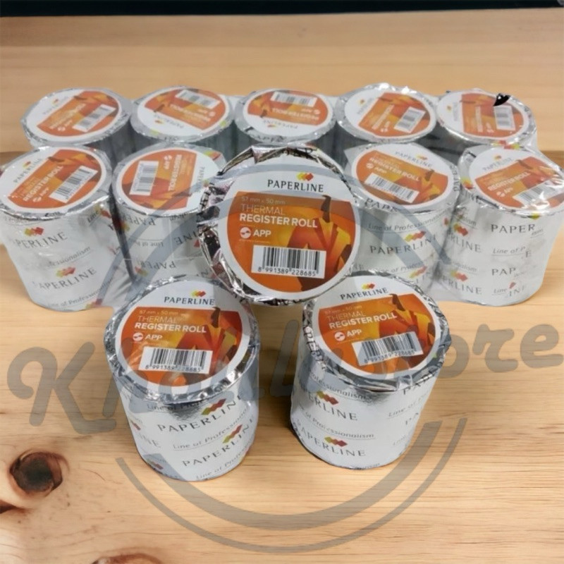 

Promo (10 Rol) Kertas Struk Kasir Thermal Paperline 57X50 Ready