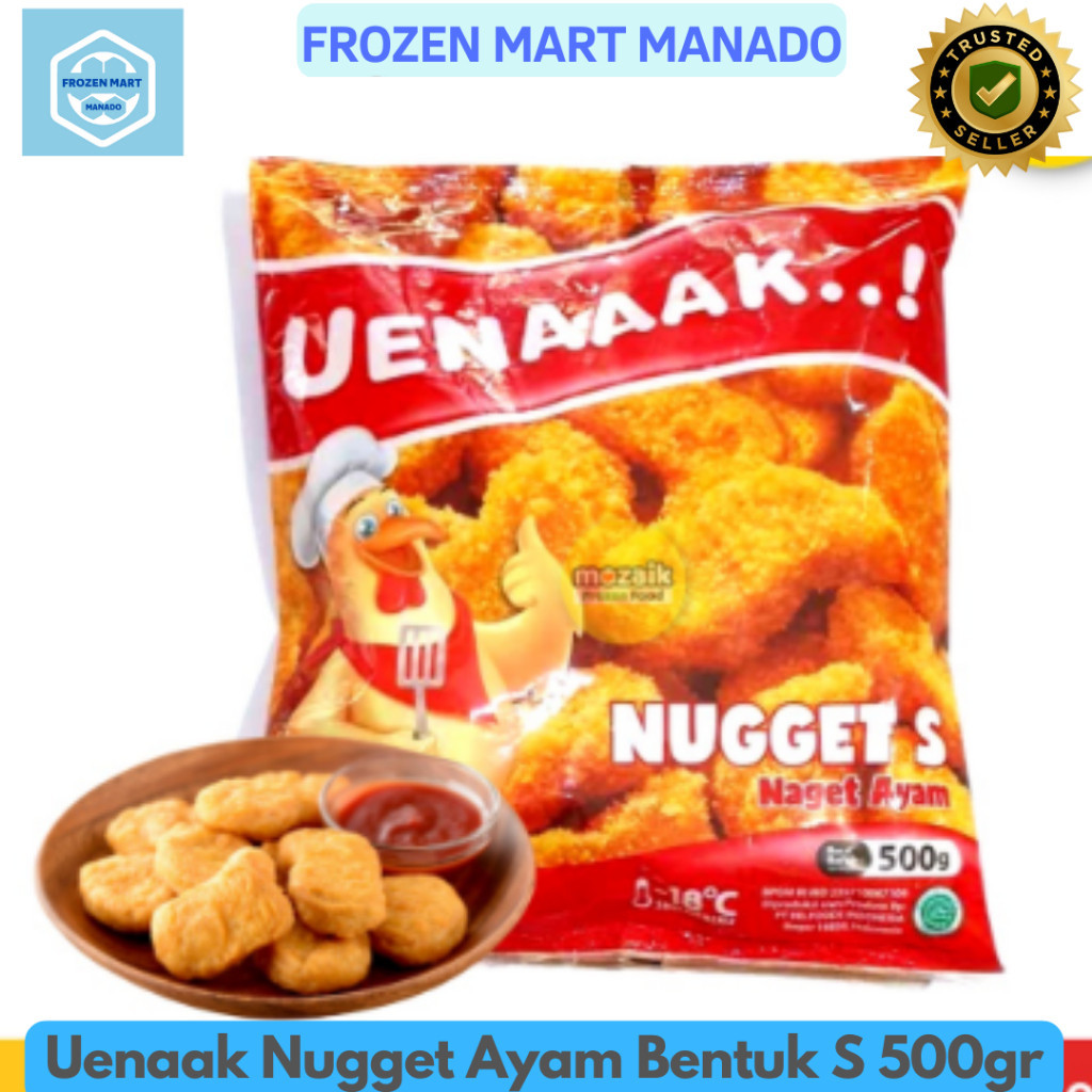 

Uenaak Nugget Ayam Bentuk S 500gr - Frozen Food Tomohon