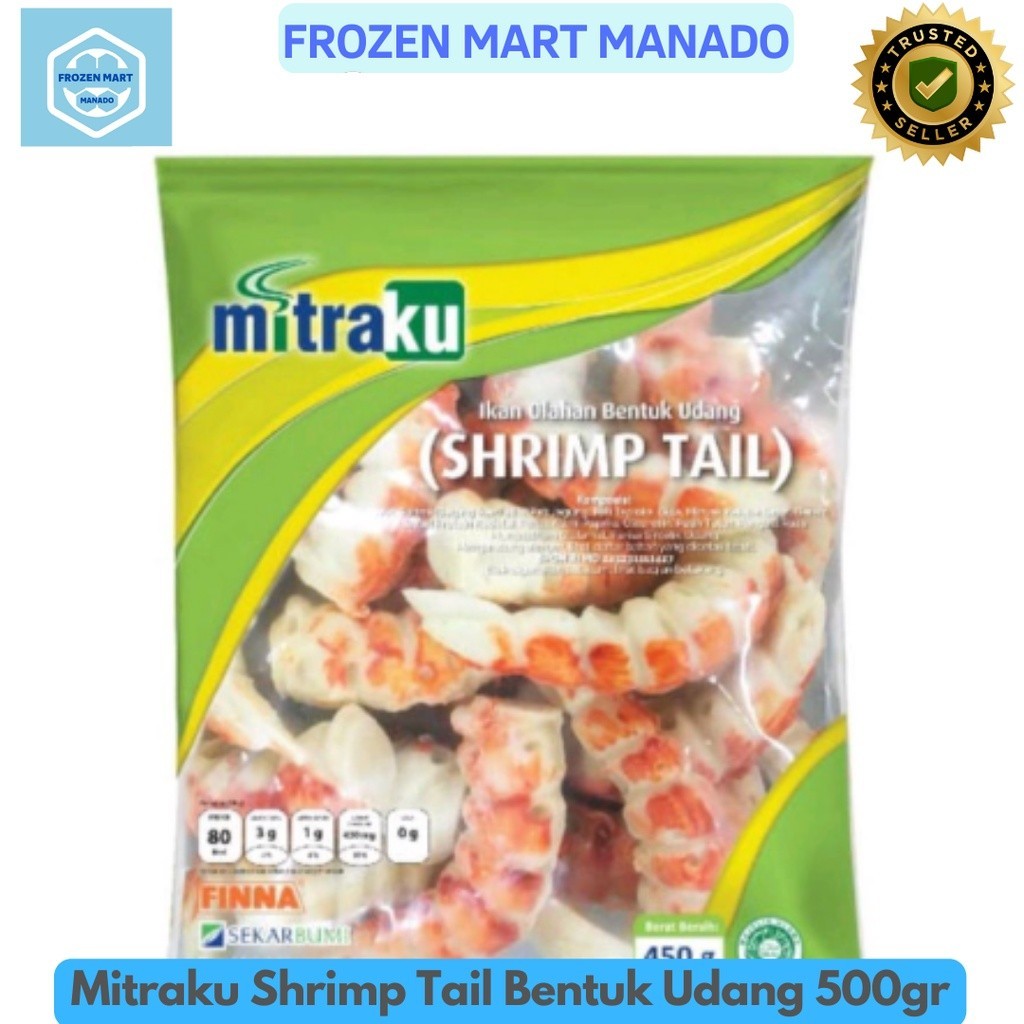 

Mitraku Shrimp Tail Bentuk Udang 500gr - Frozen Food Tomohon