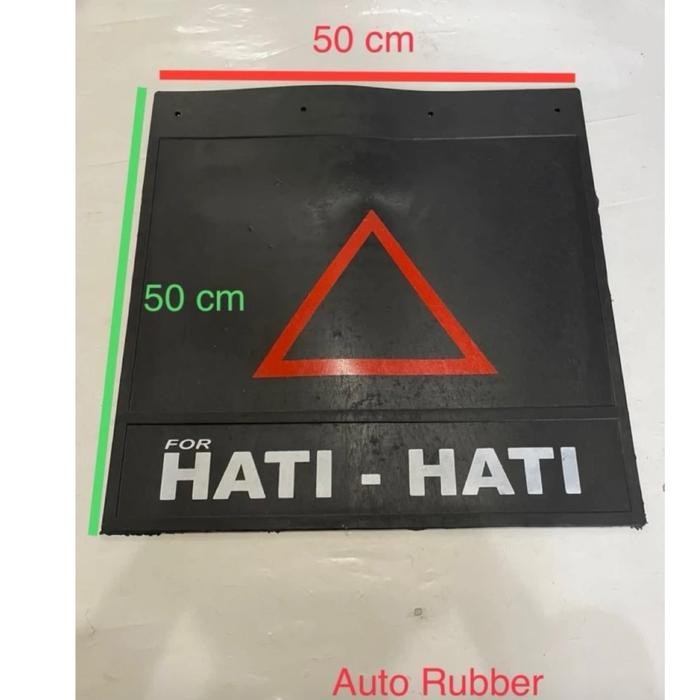 Karpet Roda Karpet Lumpur Belakang Truk Truck Ban Double Hati Hati Besar 50X50 Cm