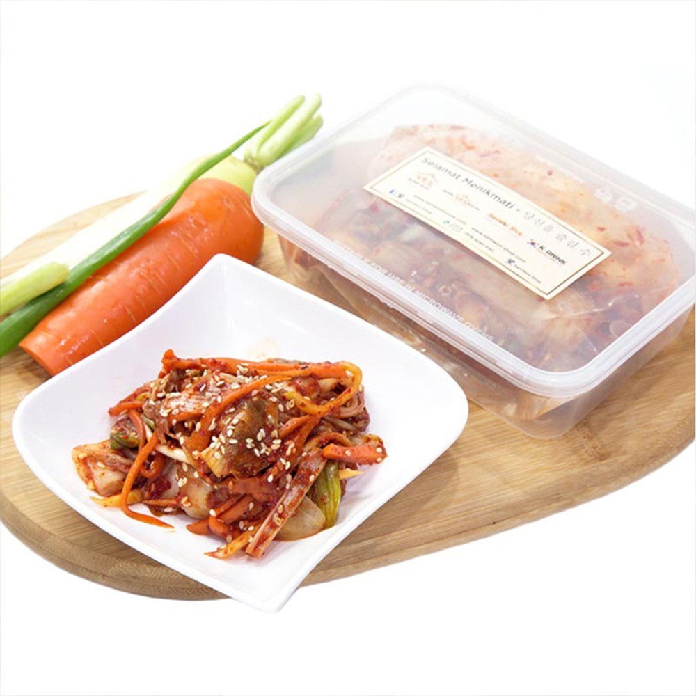 

Terlaris! KIMCHI MIX SAWI WORTEL LOBAK FRESH PLAZA KOREA GR - KOREAN FOOD FRESHLY MADE MAKANAN KOREA