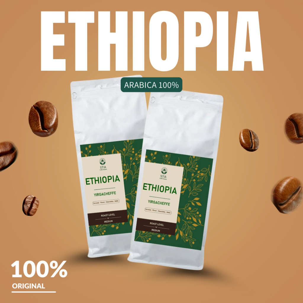 

PROMO STIA Biji Kopi Yirgacheffe Ethi Arabica Coffee Full Was Bean Single gin Espresso Manual Brew