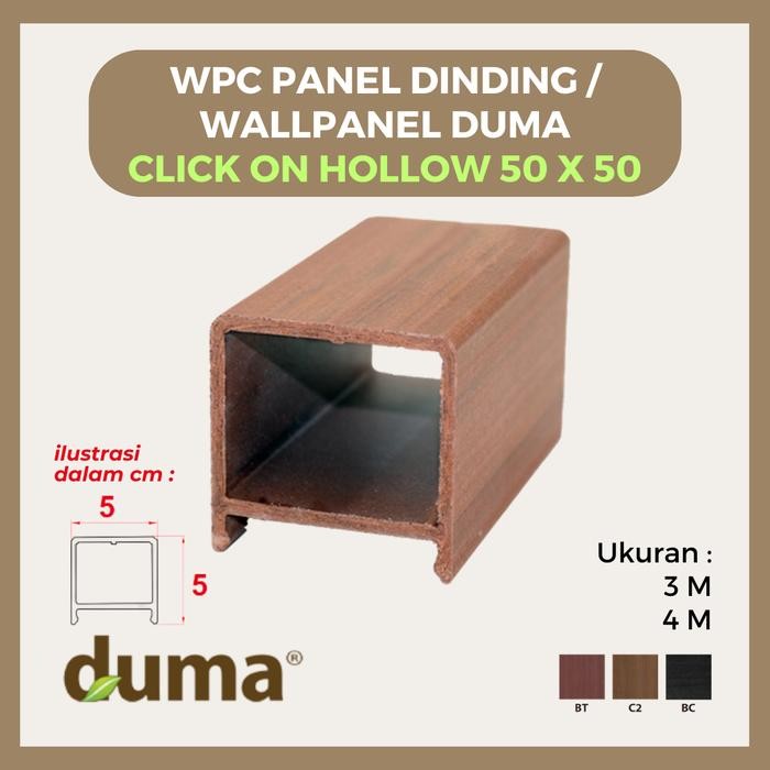 Terlaris Wall Panel / Kisi Kisi / Para Para Wpc Duma Click On Hollow 50X50